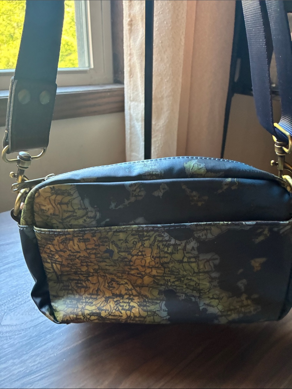 Patricia Nash Greek map Camera style bag